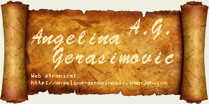 Angelina Gerasimović vizit kartica